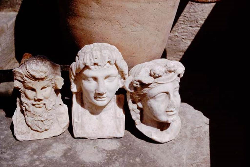 I.11.12 Pompeii. 1964. Three marble Herms. Photo by Stanley A. Jashemski.
Source: The Wilhelmina and Stanley A. Jashemski archive in the University of Maryland Library, Special Collections (See collection page) and made available under the Creative Commons Attribution-Non Commercial License v.4. See Licence and use details.
J64f2017