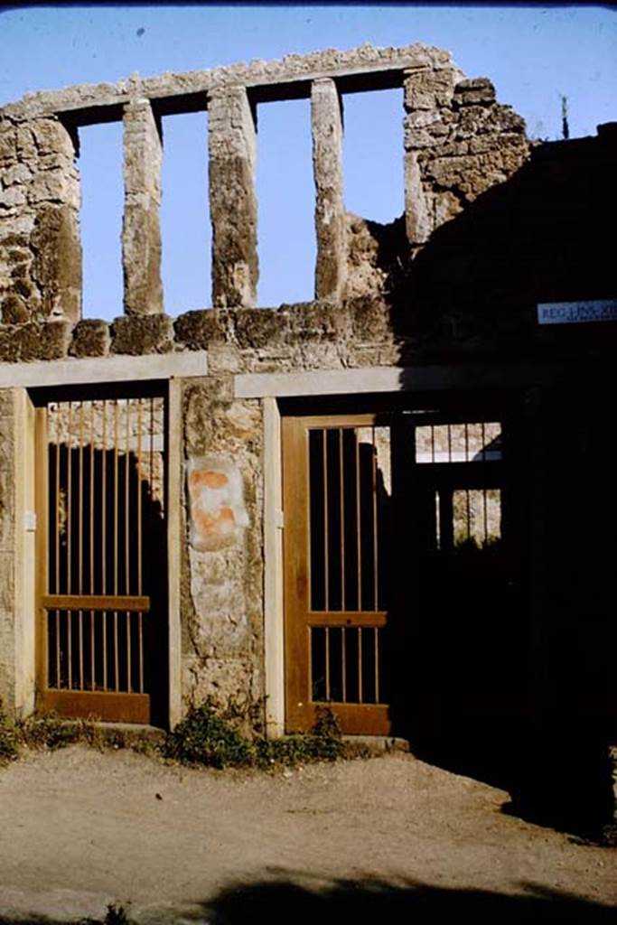 I.12.2 and I.12.1 Pompeii. 1964. Entrance doorways. Photo by Stanley A. Jashemski.
Source: The Wilhelmina and Stanley A. Jashemski archive in the University of Maryland Library, Special Collections (See collection page) and made available under the Creative Commons Attribution-Non Commercial License v.4. See Licence and use details.
J64f1646