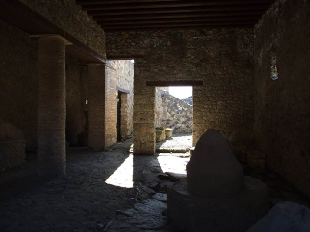 I.12.2 and I.12.1 Pompeii. March 2009.  Room 3, room with mills. Looking south.