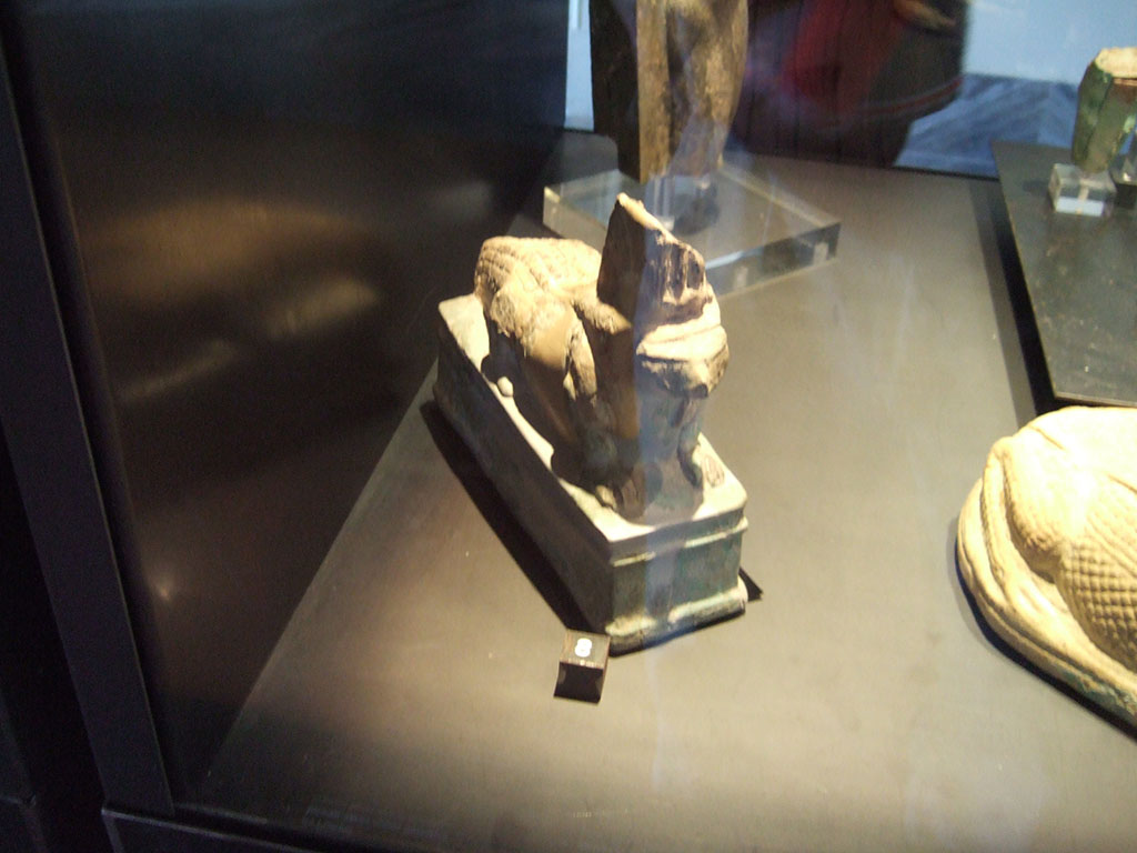 I.12.6 Pompeii. Found September 1960 on the podium of the kitchen in the south-west corner of the peristyle.
In December 2006 this statuette was in Naples Museum.
It was described on the case label as a crocodile with a hawk’s head, found in I.12.6. 
Now in Naples Archaeological Museum. 
According to Di Gioia, it is an Iguana and has the SAP Inventory number 12960.
See Di Gioia E., 2006. La ceramica invetriata in area vesuviana: SAP studi 19. Roma: L’Erma di Bretschneider, p. 127, no. 10.