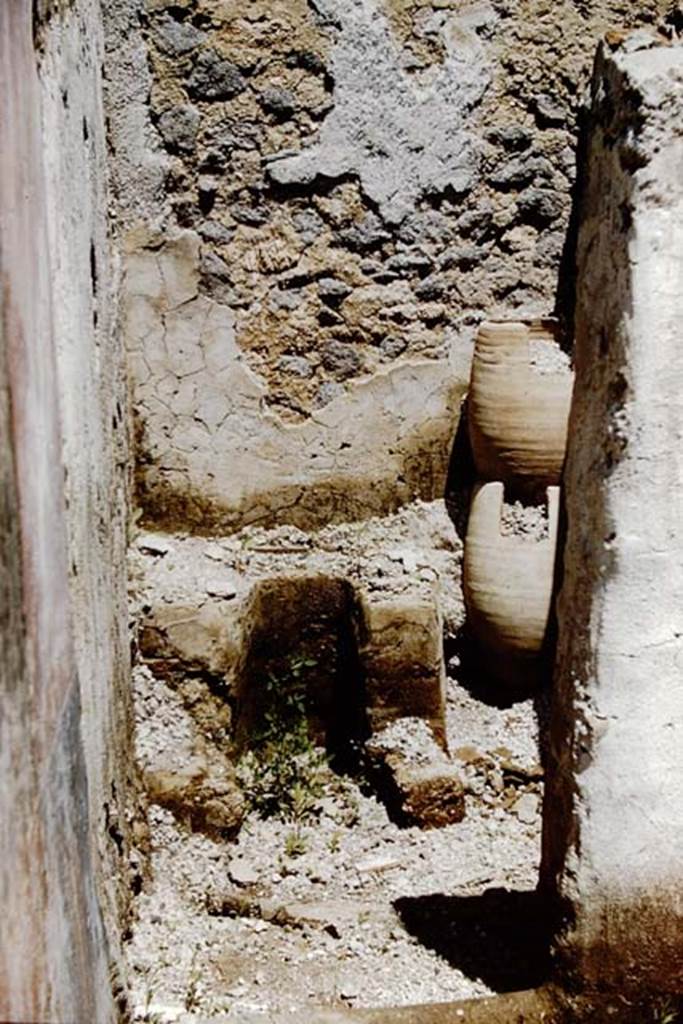 I.12.8 Pompeii. 1961. Room 12, looking east into latrine. Photo by Stanley A. Jashemski.
Source: The Wilhelmina and Stanley A. Jashemski archive in the University of Maryland Library, Special Collections (See collection page) and made available under the Creative Commons Attribution-Non Commercial License v.4. See Licence and use details.
J61f0551