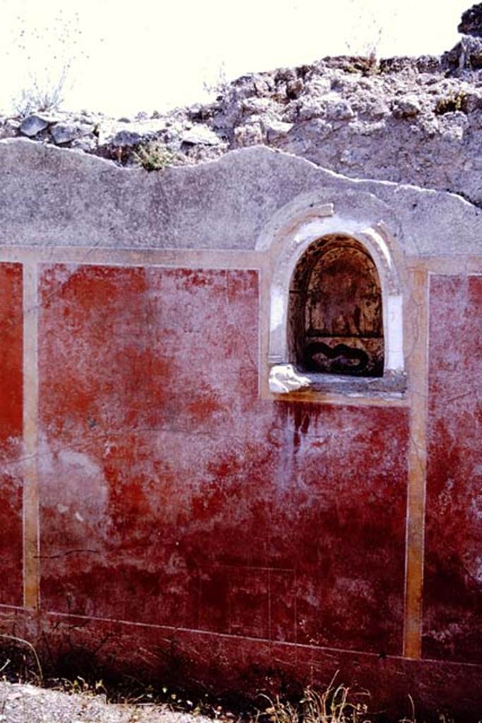 I.12.16 Pompeii. 1964. Room 1, south wall of atrium and niche. Photo by Stanley A. Jashemski.
Source: The Wilhelmina and Stanley A. Jashemski archive in the University of Maryland Library, Special Collections (See collection page) and made available under the Creative Commons Attribution-Non Commercial License v.4. See Licence and use details.
J64f1718