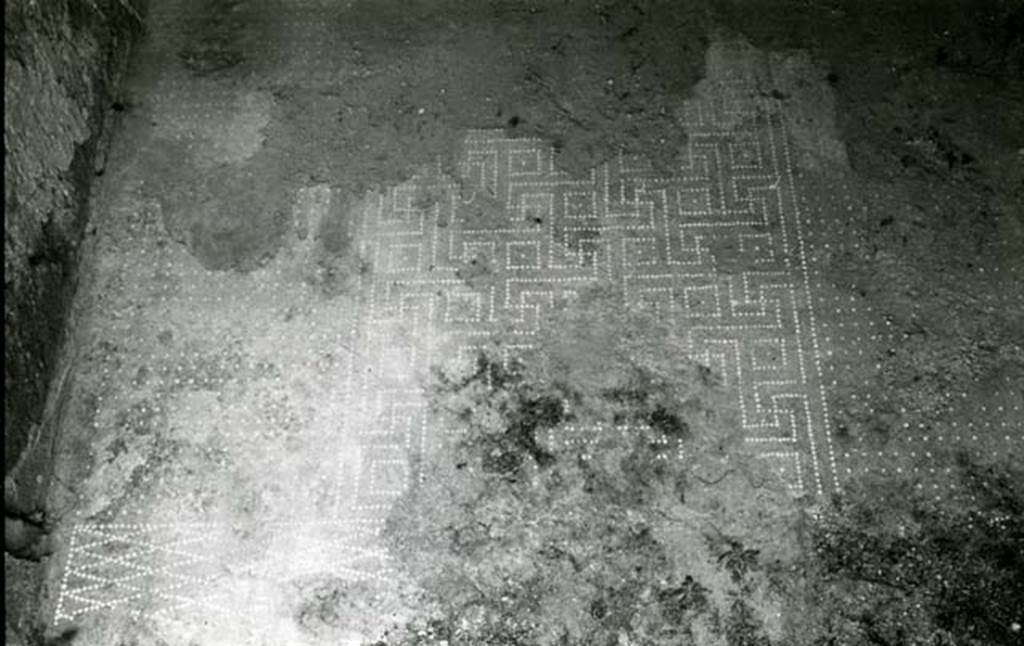 I.13.2 Pompeii. 1974. Domus of Sutoria Primigenia, left ala, signinum floor.  Photo courtesy of Anne Laidlaw.
American Academy in Rome, Photographic Archive. Laidlaw collection _P_74_1_18.