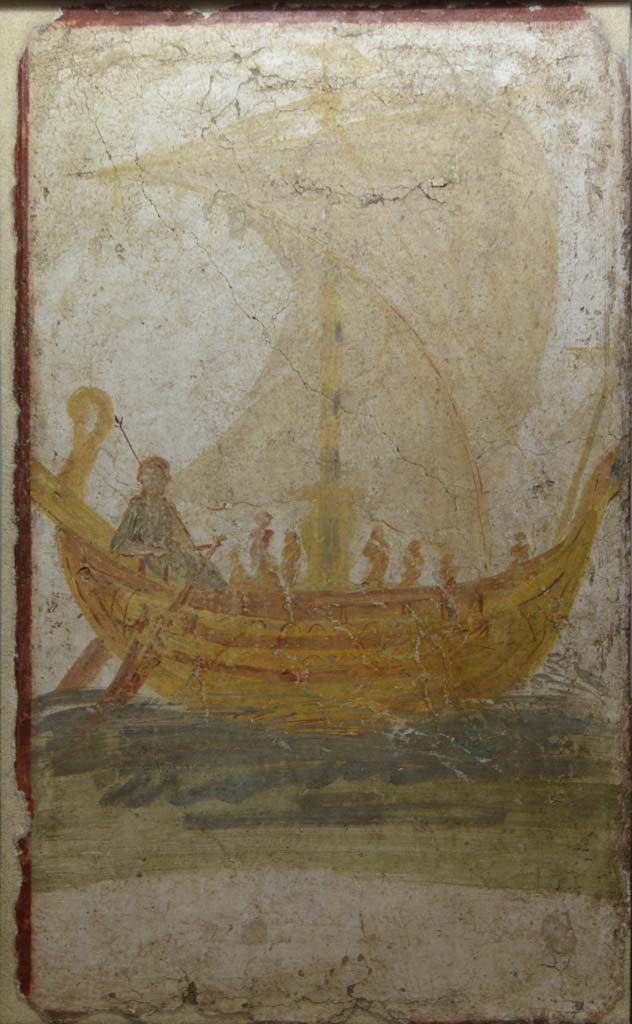 I.13.9 Pompeii. March 2019. 
Wall painting from exterior wall on south side of the entrance.
Foto Taylor Lauritsen, ERC Grant 681269 DÉCOR.