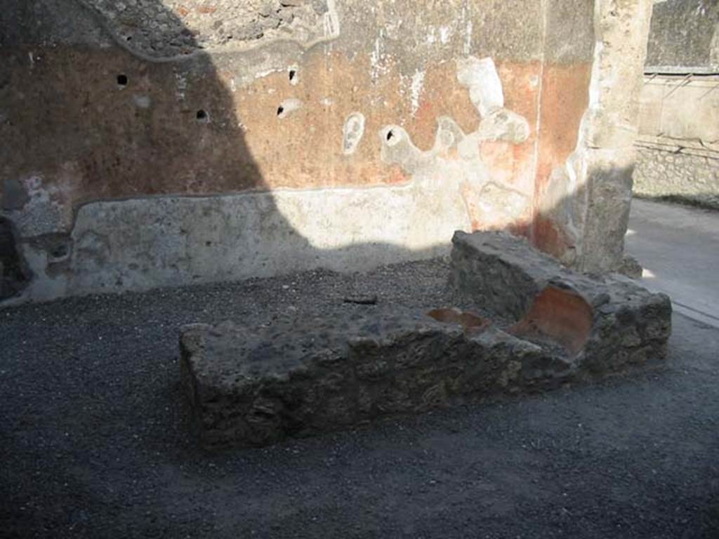 I.13.13 Pompeii. May 2003. Looking towards the east wall, and remains of counter. 
Photo courtesy of Nicolas Monteix.