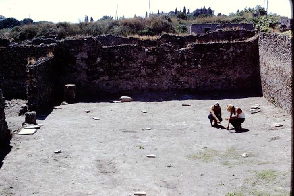 I.14.2 Pompeii. 1972. Looking west during garden excavation. Photo by Stanley A. Jashemski. 
Source: The Wilhelmina and Stanley A. Jashemski archive in the University of Maryland Library, Special Collections (See collection page) and made available under the Creative Commons Attribution-Non Commercial License v.4. See Licence and use details. J72f0707
