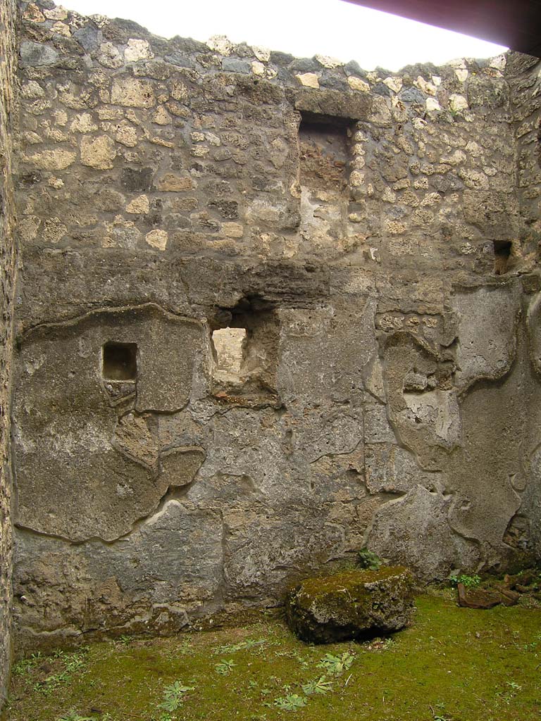 I.14.2 Pompeii. July 2008. East wall of room D. Photo courtesy of Guilhem Chapelin.