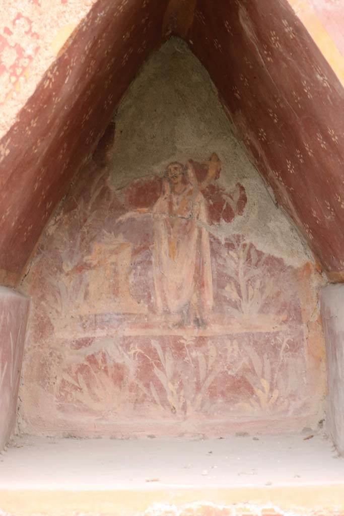 I.14.7 Pompeii. December 2018. Lararium niche in garden area. Photo courtesy of Aude Durand.