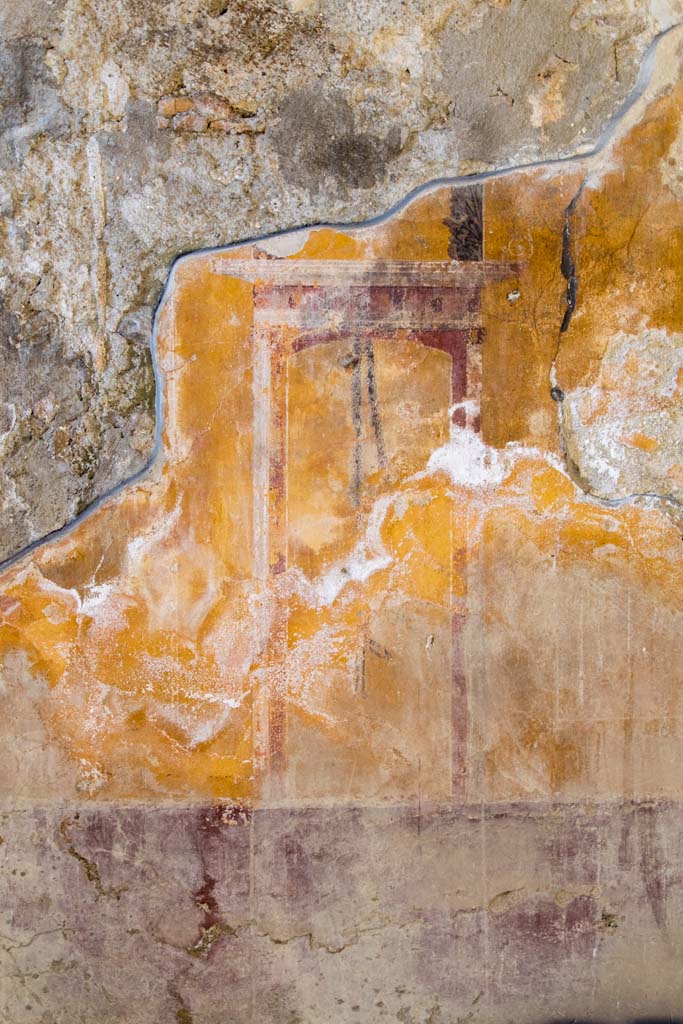 I.14.15 Pompeii. January 2019. Detail from painted decoration on west wall.
Photo courtesy of Johannes Eber.