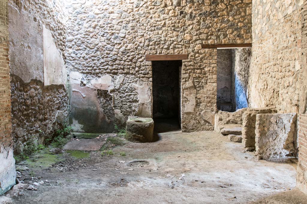I.14.15 Pompeii. January 2019. East side of room on north side of bar-room.
The doorway to the bar-room is on the right of the picture.  Photo courtesy of Johannes Eber.