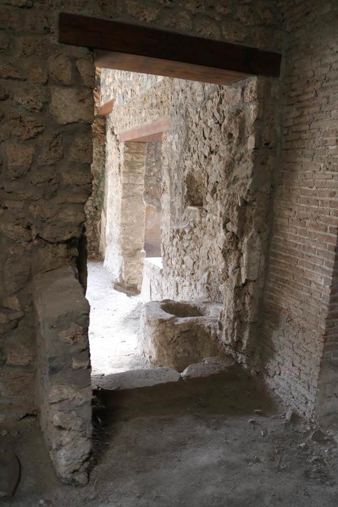 I.14.15 Pompeii. December 2018. 
Looking south towards doorway to bar-room. Photo courtesy of Aude Durand