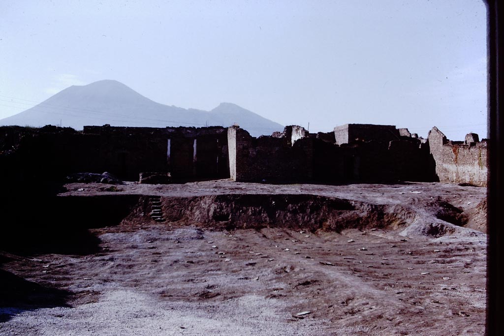I.15.1-3 Pompeii. 1972. 
Looking north across garden, after garden excavation. The rear of I.15.1 would be on the right of the photo. Photo by Stanley A. Jashemski. 
Source: The Wilhelmina and Stanley A. Jashemski archive in the University of Maryland Library, Special Collections (See collection page) and made available under the Creative Commons Attribution-Non-Commercial License v.4. See Licence and use details.
J72f0574