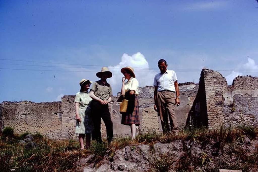 I.15.3 Pompeii. 1972. Looking north to discussions on the edge of the large hole. Photo by Stanley A. Jashemski. 
Source: The Wilhelmina and Stanley A. Jashemski archive in the University of Maryland Library, Special Collections (See collection page) and made available under the Creative Commons Attribution-Non Commercial License v.4. See Licence and use details. J72f0231