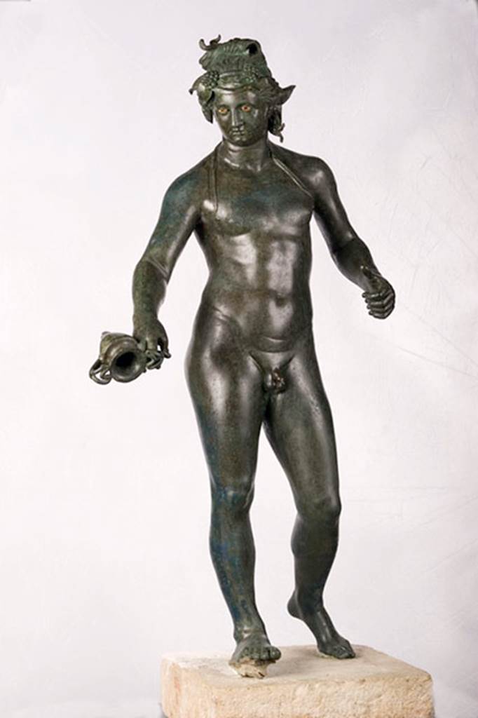 I.16.2 Pompeii. Bronze statue of Bacchus. SAP 11864. Found 26th September 1957.