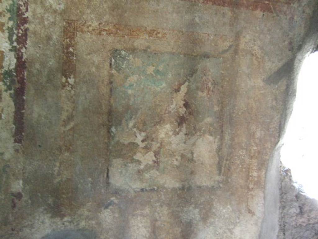 I.17.4 Pompeii. May 2006. South wall of cubiculum in south-west corner of peristyle.  Remains of wall painting of Echo and Narcissus?  See Bragantini, de Vos, Badoni, 1981. Pitture e Pavimenti di Pompei, Parte 1. Rome: ICCD. (p.205).