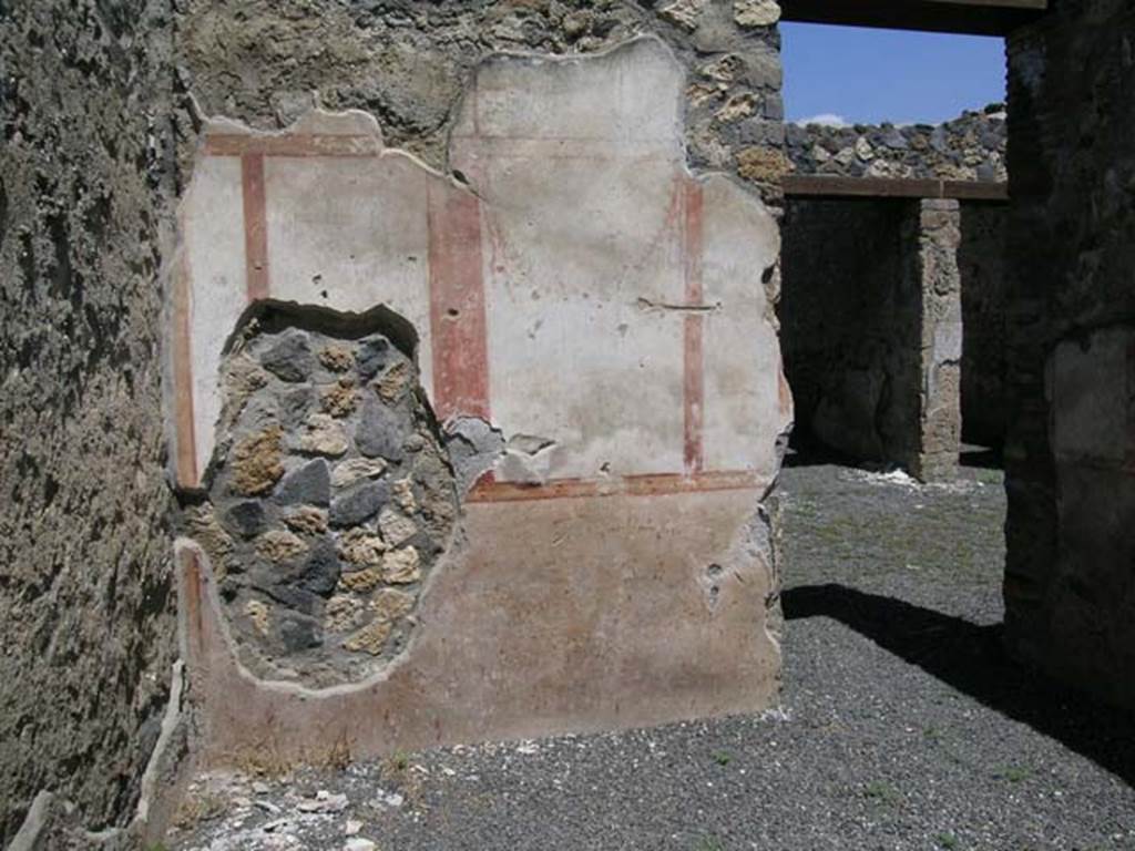 I.21.5 Pompeii. June 2005. North wall of tablinum. Photo courtesy of Nicolas Monteix.