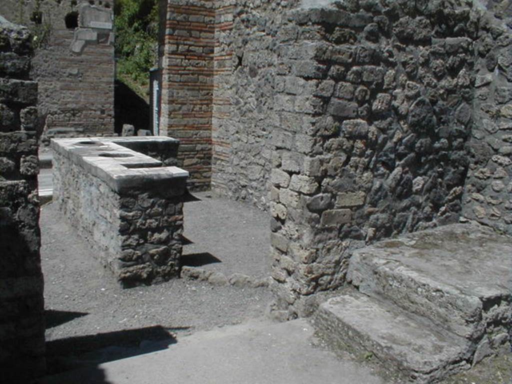 II.1.6 Pompeii.  Thermopolium.  Looking north from rear room.