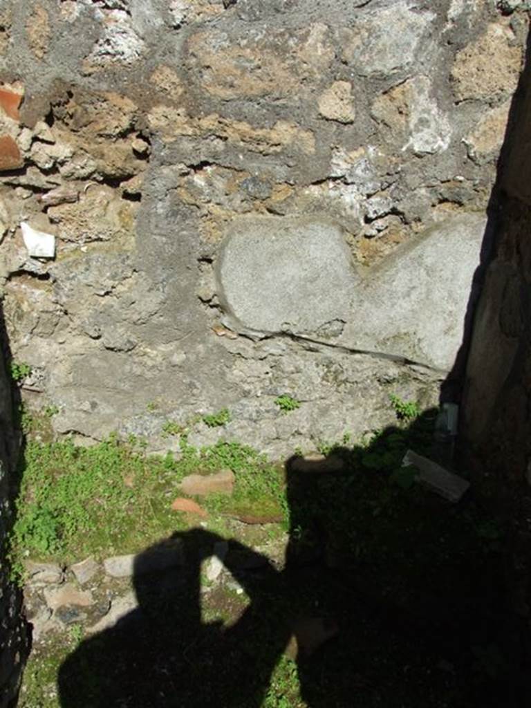 II.1.9 Pompeii. March 2009.  Looking north into small room in north-west corner of courtyard garden.  Latrine?