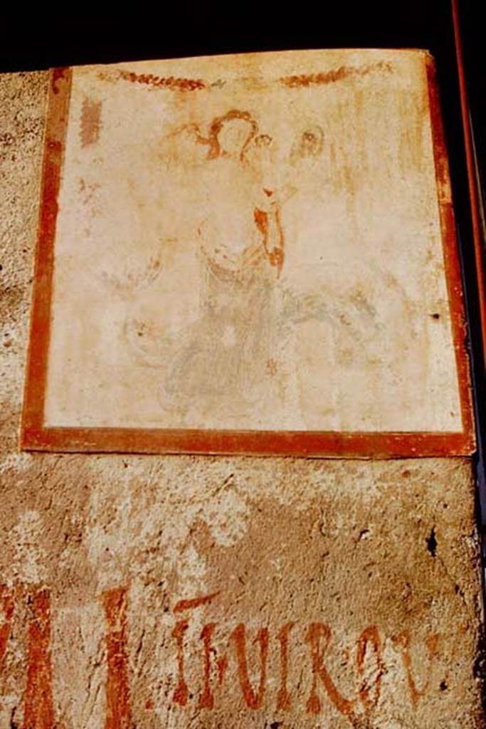 II.1.12 Pompeii, 1968. Left of entrance doorway with painted Venus and graffiti. Photo by Stanley A. Jashemski.
Source: The Wilhelmina and Stanley A. Jashemski archive in the University of Maryland Library, Special Collections (See collection page) and made available under the Creative Commons Attribution-Non Commercial License v.4. See Licence and use details.
J68f0272