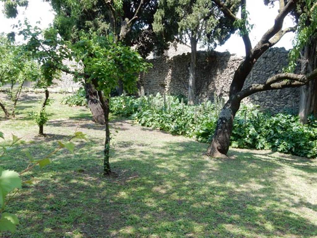 II.2.2 Pompeii. May 2016. Room “l”, garden. North east corner and east wall of garden.
Photo courtesy of Buzz Ferebee.