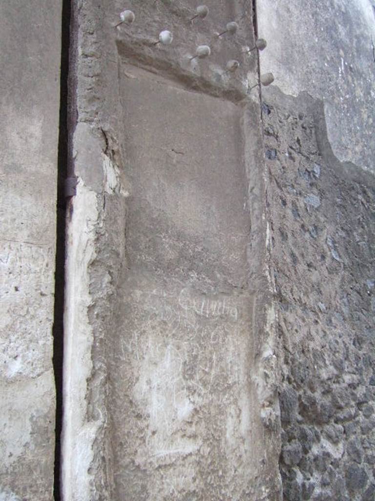 II.2.2 Pompeii.  December 2005. Cast of door on east side.