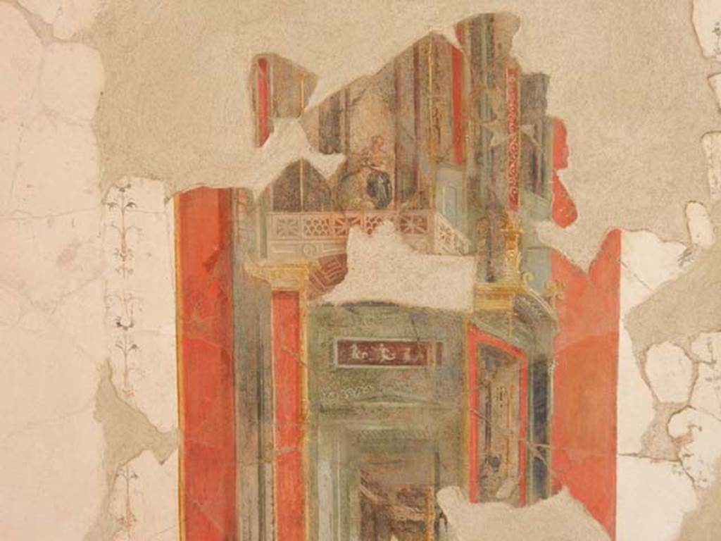 II.2.2 Pompeii. May 2016. Room “f”, detail from north wall. 
Photo courtesy of Buzz Ferebee.