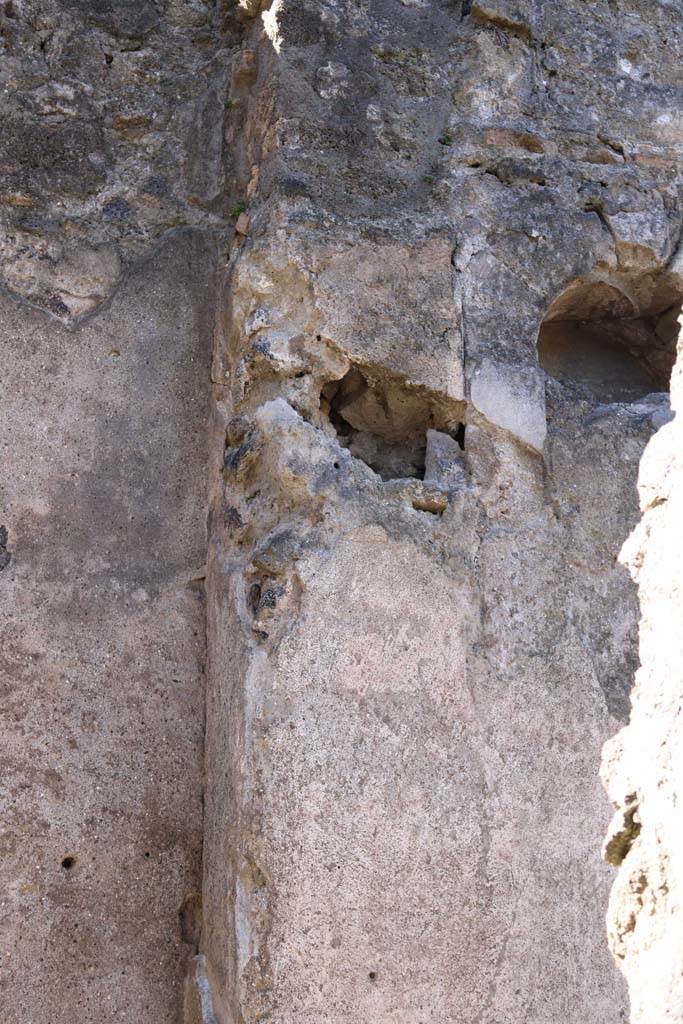 II.2.3 Pompeii. September 2018. Detail from south end of west wall. Photo courtesy of Aude Durand
