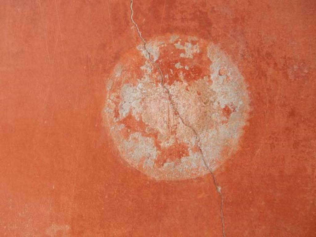II.3.3 Pompeii. May 2016. Room 1, painted medallion on west wall of entrance corridor or fauces.  Photo courtesy of Buzz Ferebee.