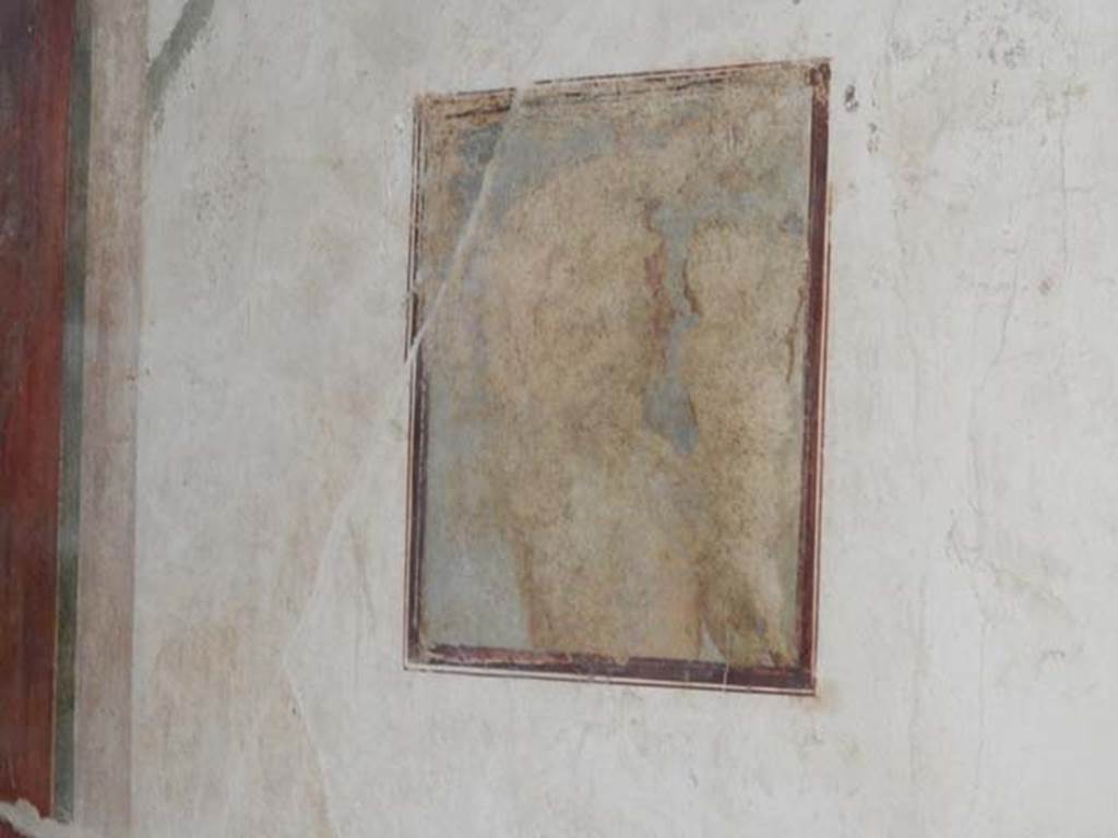 II.3.3 Pompeii. May 2016. 
Room 4, central wall painting from south wall, with remains of painting of Hermes and Dionysus.
Photo courtesy of Buzz Ferebee.