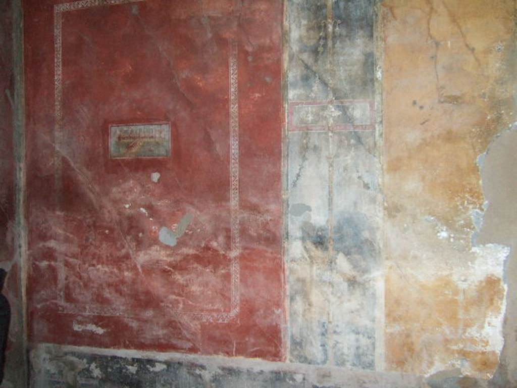 II.3.3 Pompeii.  December 2005.  Room 11, North Portico. North wall.