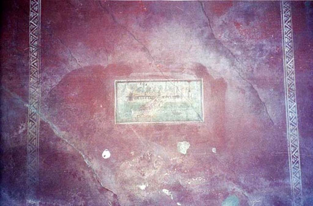 II.3.3 Pompeii. July 2011. Room 11, north wall of north portico. 
Painted panel with architectural sea landscape. Photo courtesy of Rick Bauer.