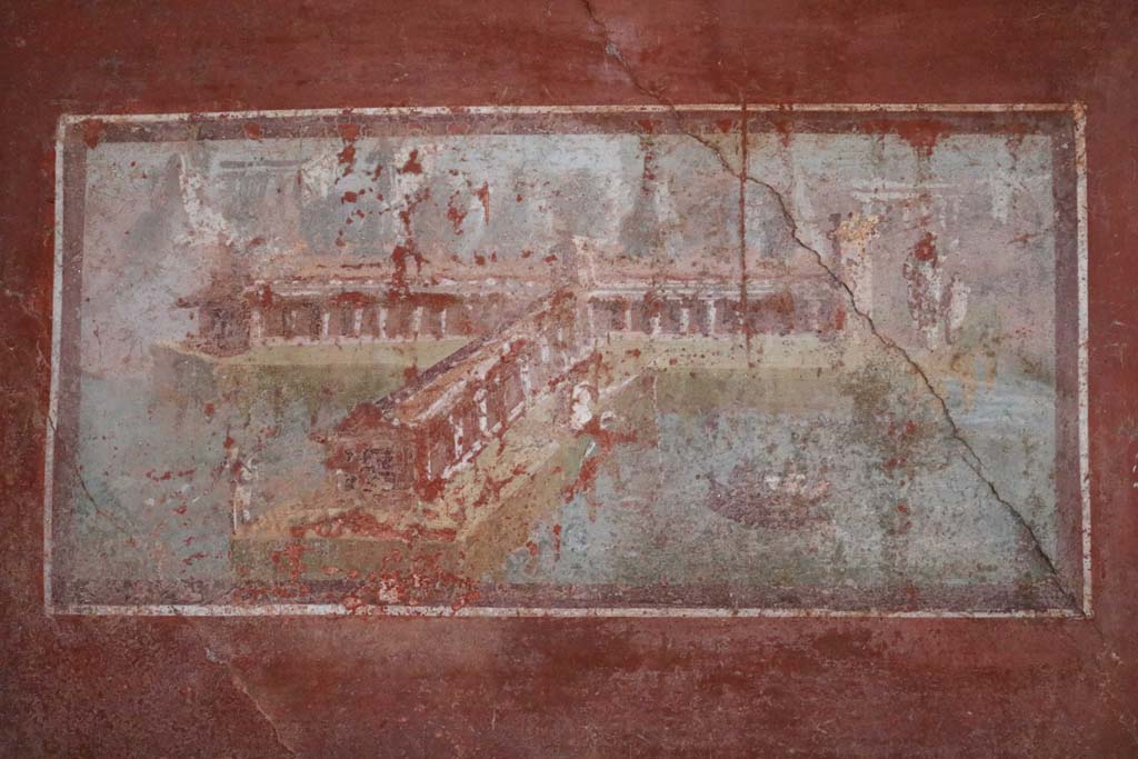 II.3.3 Pompeii. December 2018. Room 11, painted panel on north wall of north portico. Photo courtesy of Aude Durand.