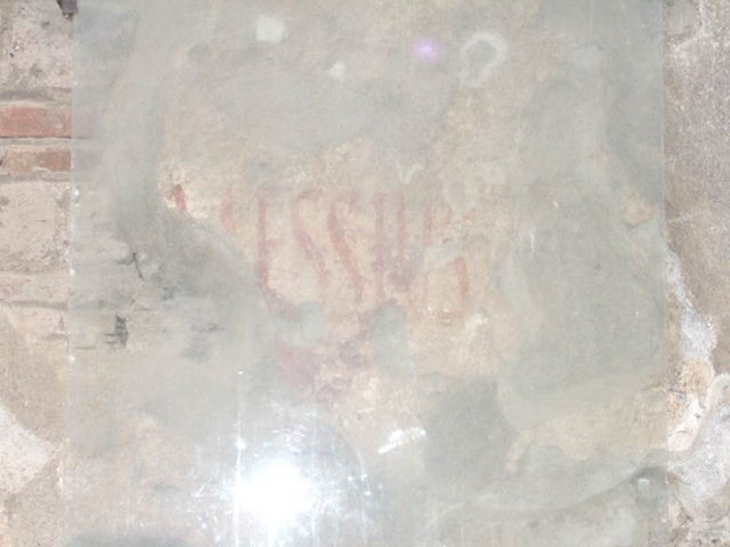 II.3.8 Pompeii.  December 2006. Graffiti on wall between II.3.8 and II.3.9.