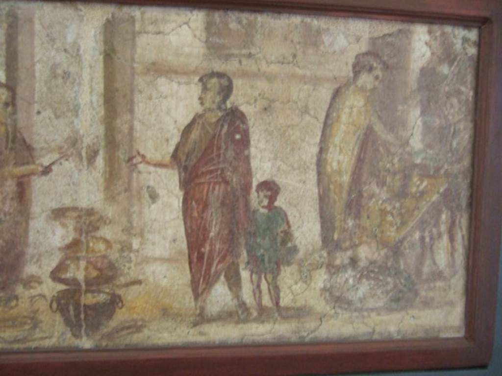 II.4.3 Pompeii.  Close up of part of the “Forum Frieze”.  Sale of other objects.  Found on East wall of the atrium.  Now in Naples Archaeological Museum.  Inventory number 9063.