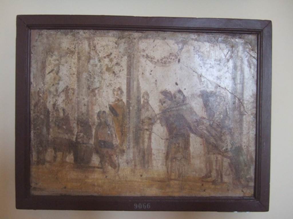 II.4.3 Pompeii.  Part of the “Forum Frieze” found in the atrium.  The punishment of a scholar.  Now in Naples Archaeological Museum.  Inventory number 9066. See Accademici Ercolanesi, 1762. Le Pitture Antichita di Ercolano: Tome III. (p. 213, Tav.41)