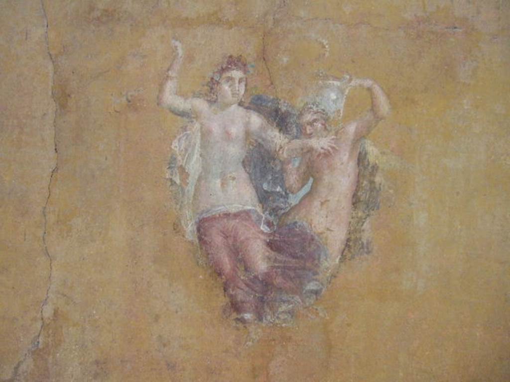 II.4.10 Pompeii. Detail of Wall from Tablinum of Praedia di Giulia Felice (Julia Felix).  Now in Naples Archaeological Museum.