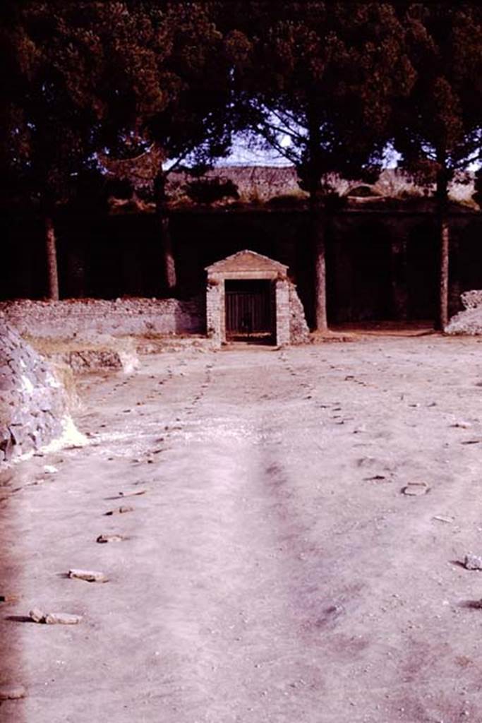 II.5 Pompeii. 1970.  Looking south across site towards gateway.  Photo by Stanley A. Jashemski.
Source: The Wilhelmina and Stanley A. Jashemski archive in the University of Maryland Library, Special Collections (See collection page) and made available under the Creative Commons Attribution-Non Commercial License v.4. See Licence and use details.
J70f0709