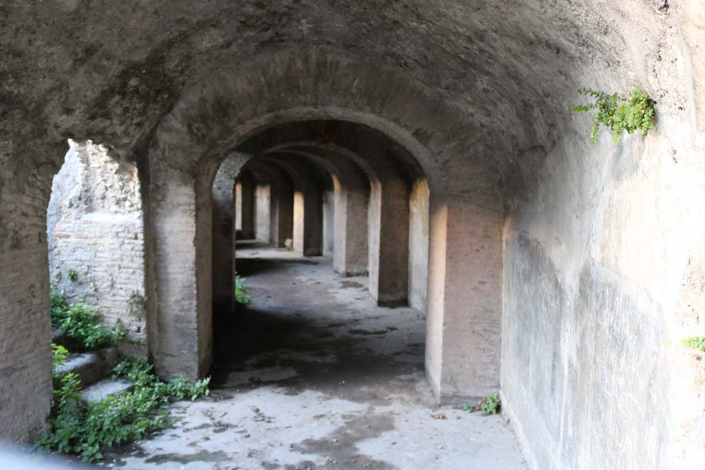 II.6 Pompeii. December 2018. 
West corridor under Amphitheatre, looking south-west from north entrance corridor. Photo courtesy of Aude Durand.