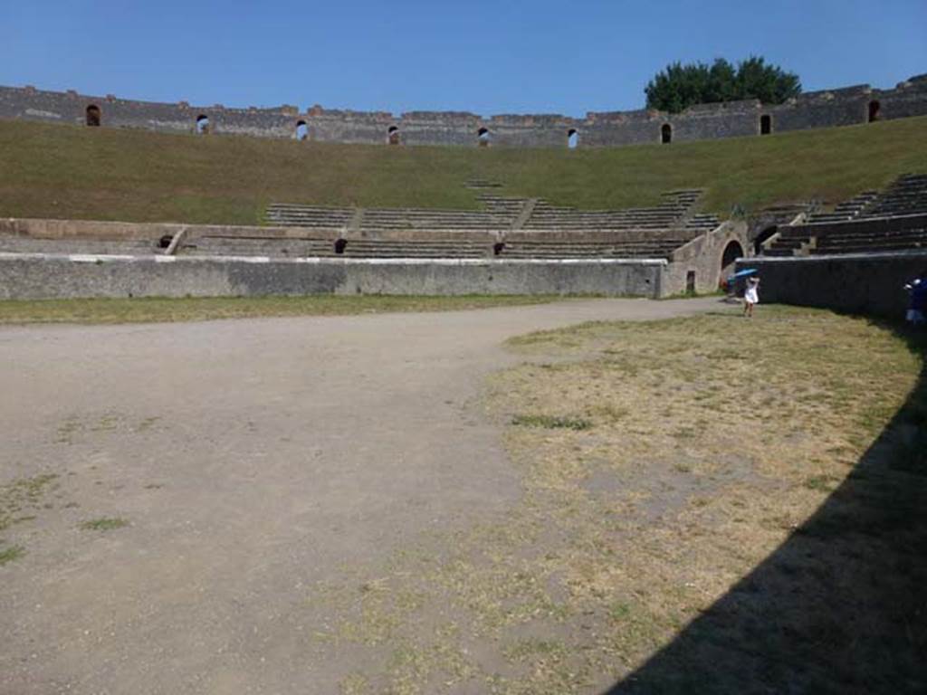 II.6 Pompeii. June 2012. Looking towards south-east side of arena of Amphitheatre. 
Photo courtesy of Michael Binns.