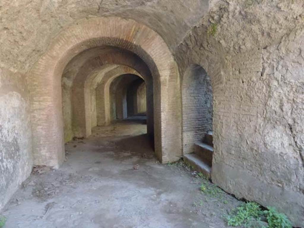 II.6 Pompeii. June 2012. Corridor under Amphitheatre, south-west side, leading north-west.
Photo courtesy of Michael Binns.