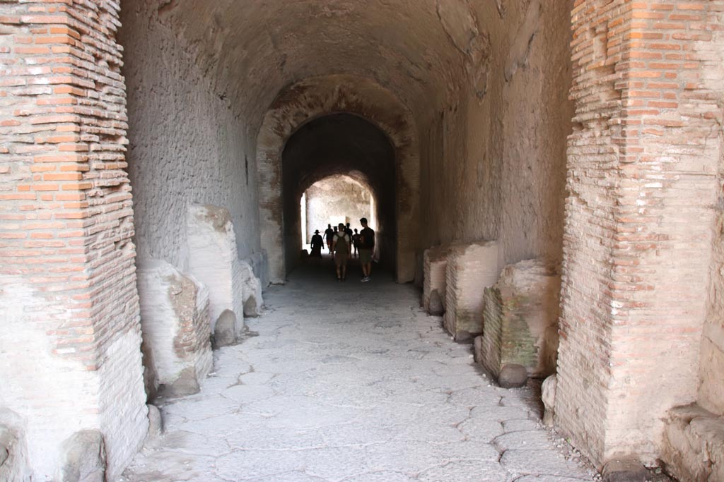 II.6 Pompeii. October 2022. Looking east along entrance corridor/exit on south-west side of Amphitheatre. Photo courtesy of Klaus Heese