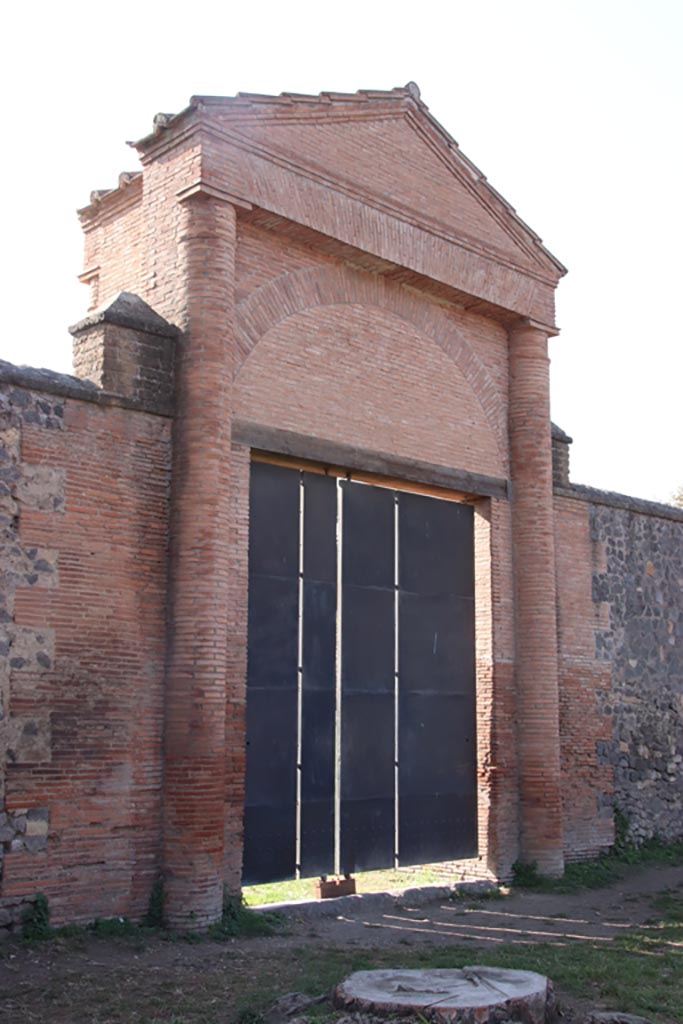 II.7.3 Pompeii. Palaestra. October 2023. 
Looking west towards entrance doorway. Photo courtesy of Klaus Heese.