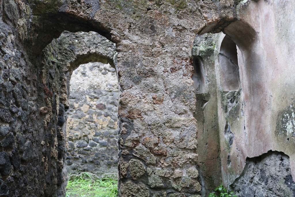 II.8.5 Pompeii. December 2018. 
Looking south in first room on north side of corridor. The entrance doorway from the corridor is on the left. Photo courtesy of Aude Durand.
