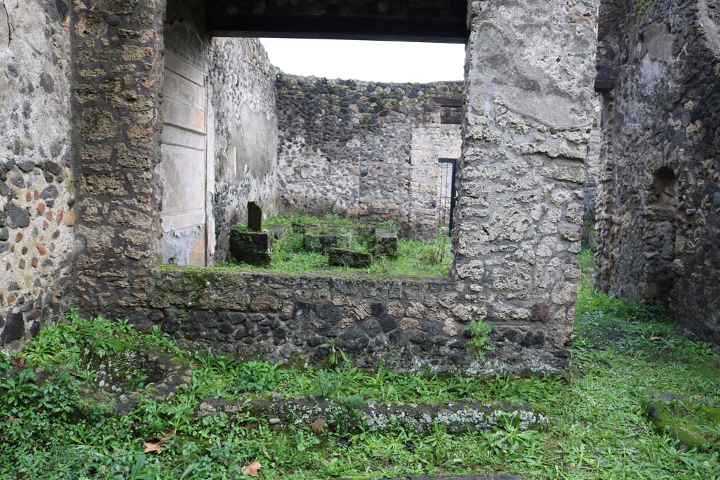 II.8.5 Pompeii. December 2018. 
Looking west in area on south side behind the room with the large window. Photo courtesy of Aude Durand.