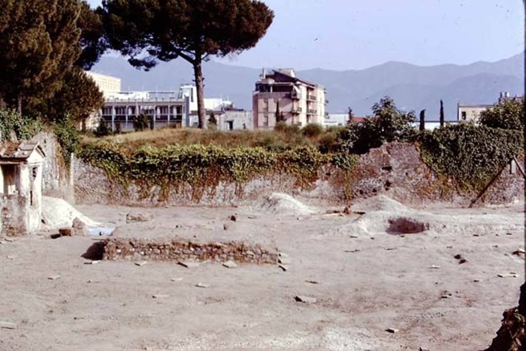 II.8.6 Pompeii, 1973. Looking south towards triclinium. Photo by Stanley A. Jashemski. 
Source: The Wilhelmina and Stanley A. Jashemski archive in the University of Maryland Library, Special Collections (See collection page) and made available under the Creative Commons Attribution-Non Commercial License v.4. See Licence and use details. J73f0284