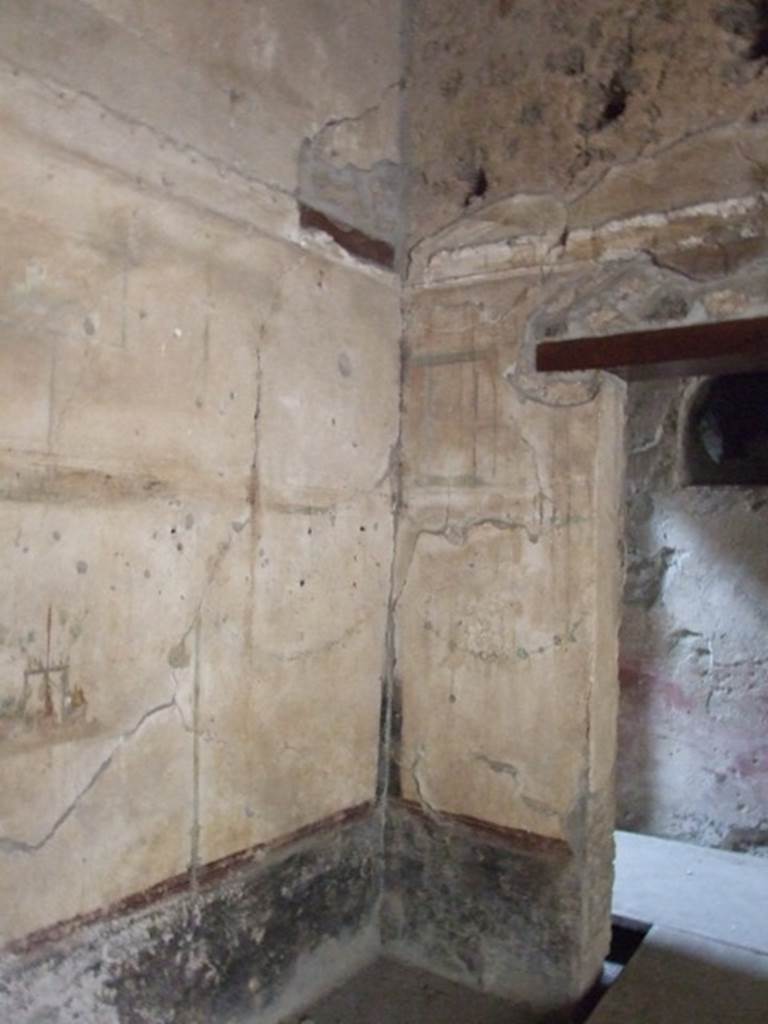 II.9.1 Pompeii. December 2007. North-west corner of room 5 on south side behind atrium.