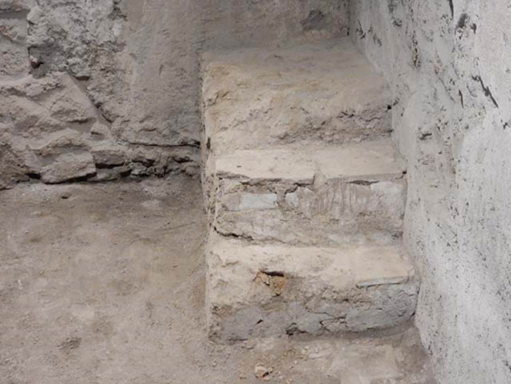 II.9.3, Pompeii. May 2018. Room 13, stairs to upper floor in north-east corner. Photo courtesy of Buzz Ferebee.