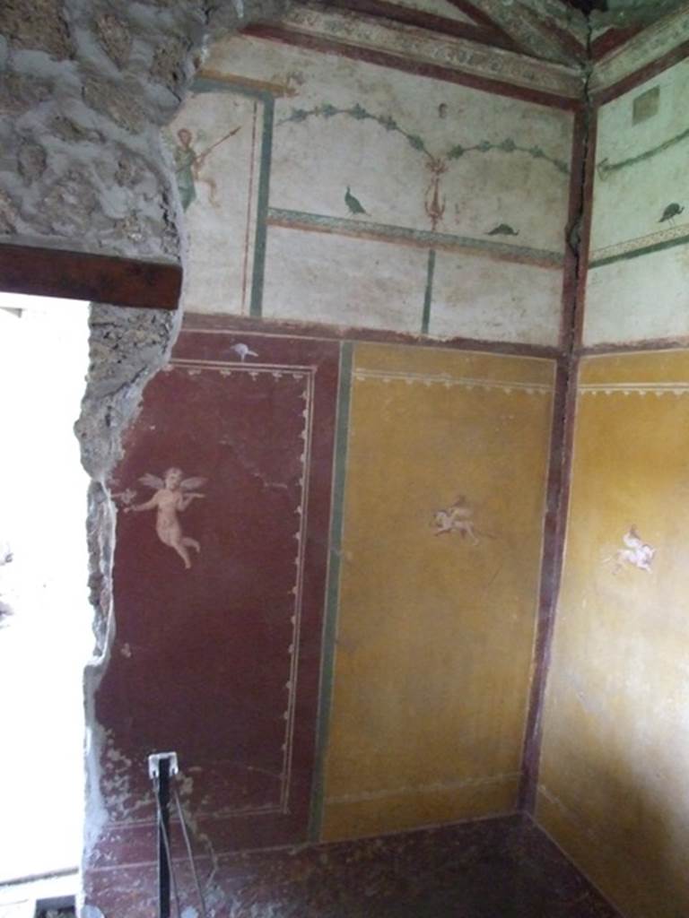 II.9.4 Pompeii. December 2007. Room 6, south wall with doorway and south-west corner.