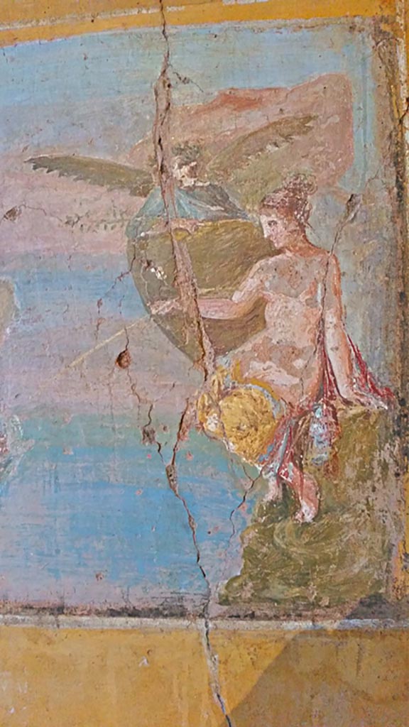 II.9.4 Pompeii. 2018. 
Room 8, detail of Venus. Photo courtesy of Giuseppe Ciaramella.