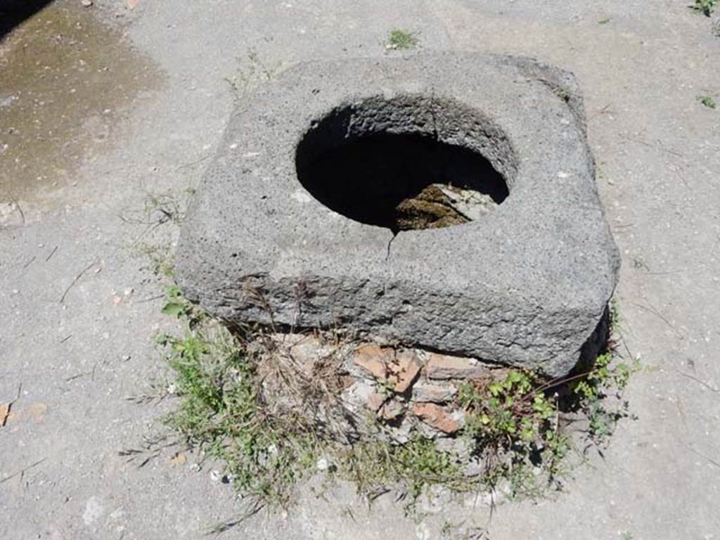 II.9.4, Pompeii. May 2018. Cistern-mouth/well in north-west corner of garden. Photo courtesy of Buzz Ferebee.